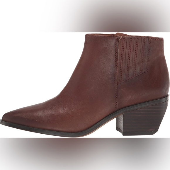 Franco Sarto Women's Spur Brown Leather Pointed Toe Ankle Boot Size 9 New - Picture 7 of 12